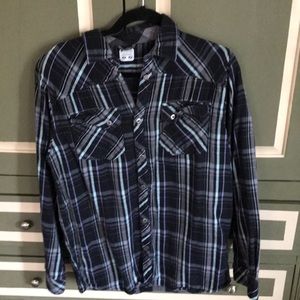 🟠 EUC - Columbia thick button snap flannel - m